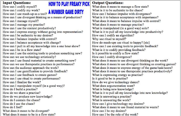 How To Play Freaky Pick A Number Game Dirty