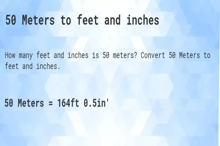 How to Convert 50 Meters to Feet_